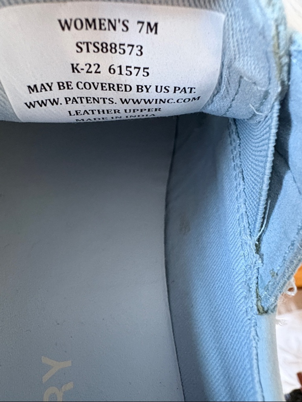 Sperry Light Blue Leather Slip-On Boat Shoes - Picture 5 of 5